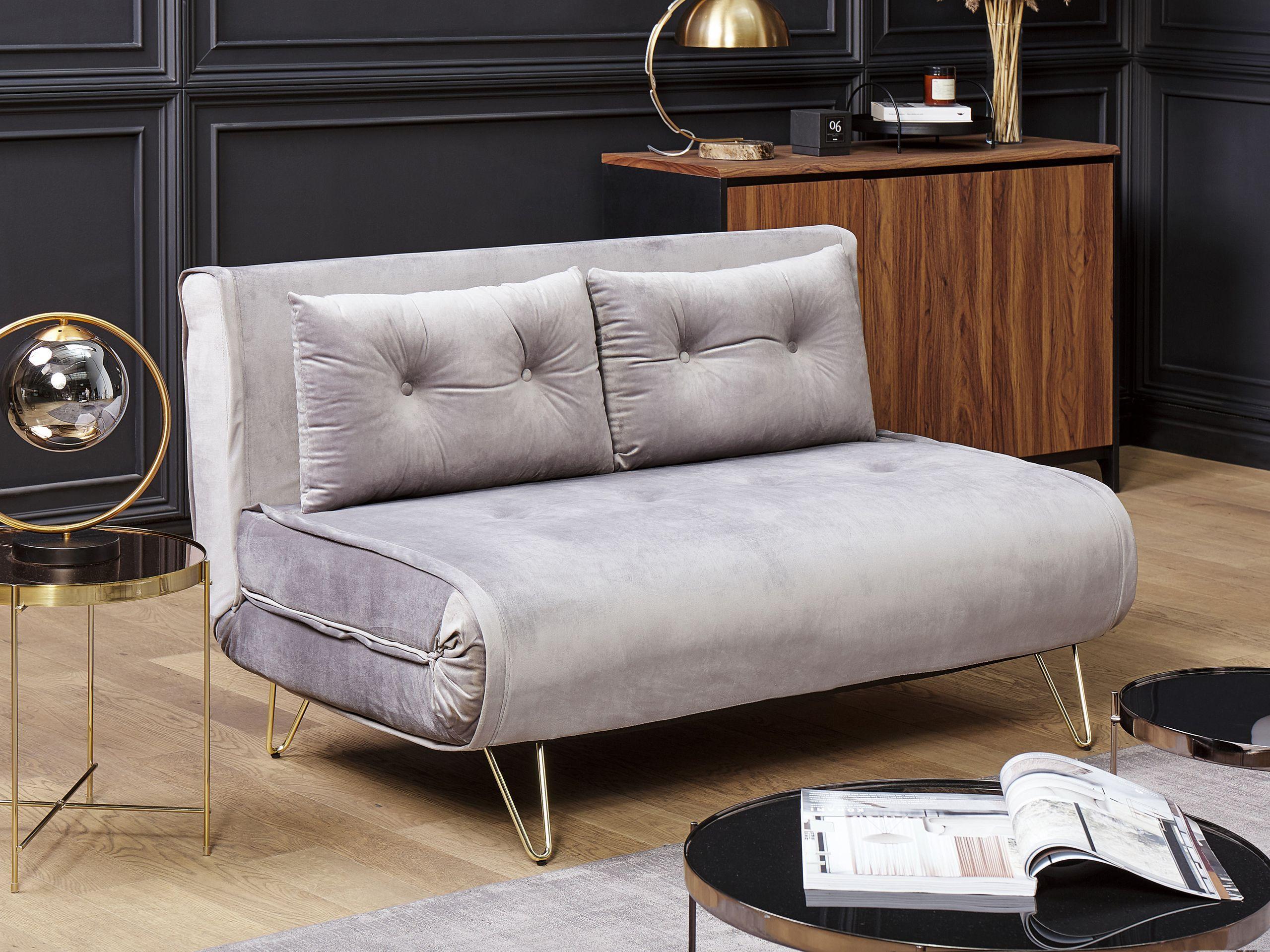 Beliani 2 Sitzer Sofa aus Samtstoff Modern VESTFOLD  