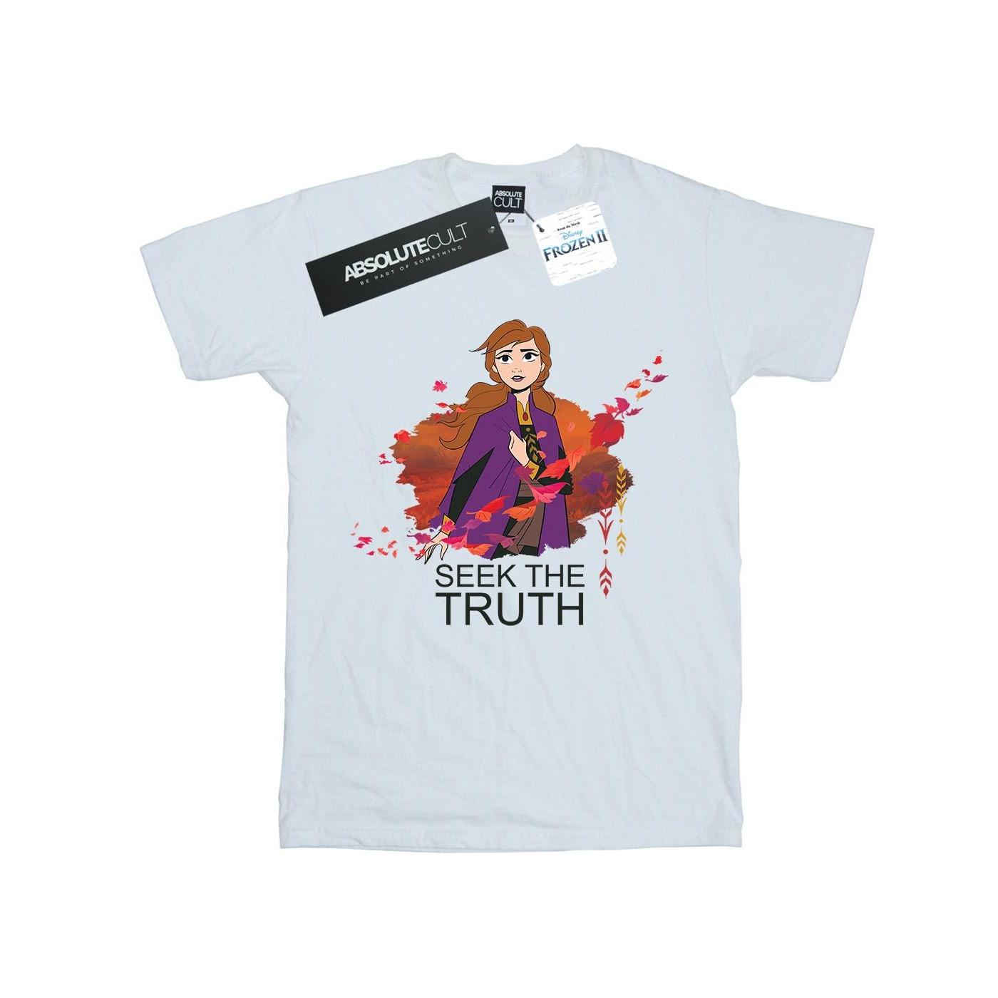 Image of Frozen 2 Anna Seek The Truth Wind Tshirt Damen Weiss S