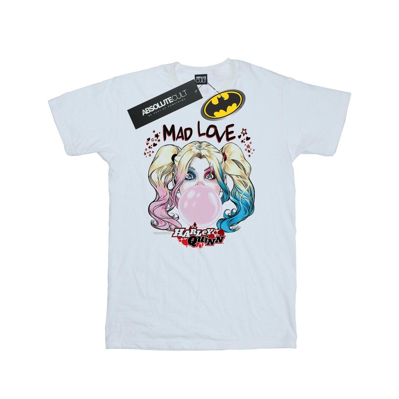 Image of Harley Quinn Mad Love Tshirt Damen Weiss S