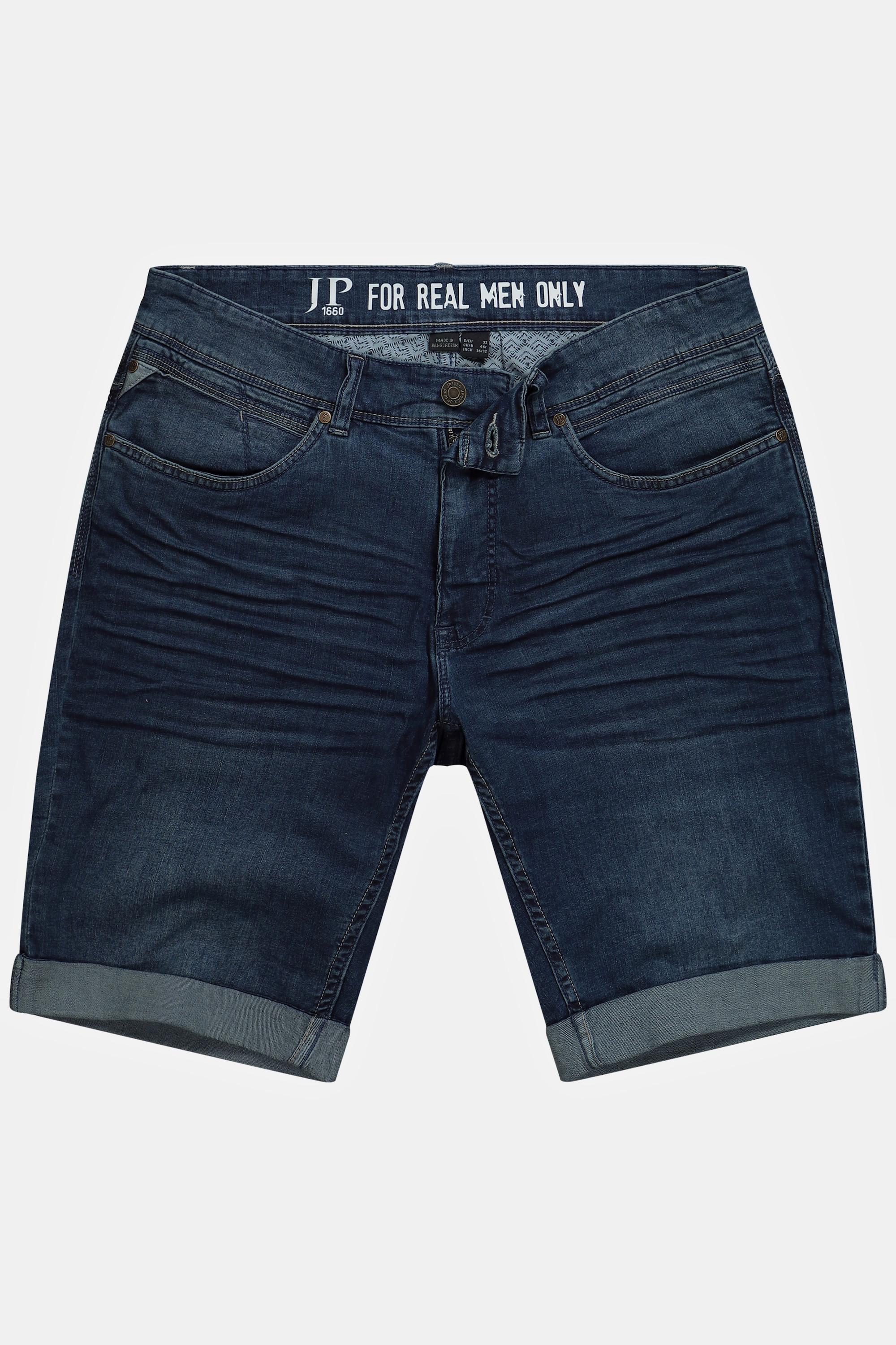 JP1880  Bermuda en jean ultra-léger. Coupe Regular Fit, 5 poches. Disponible jusqu'au 74. 