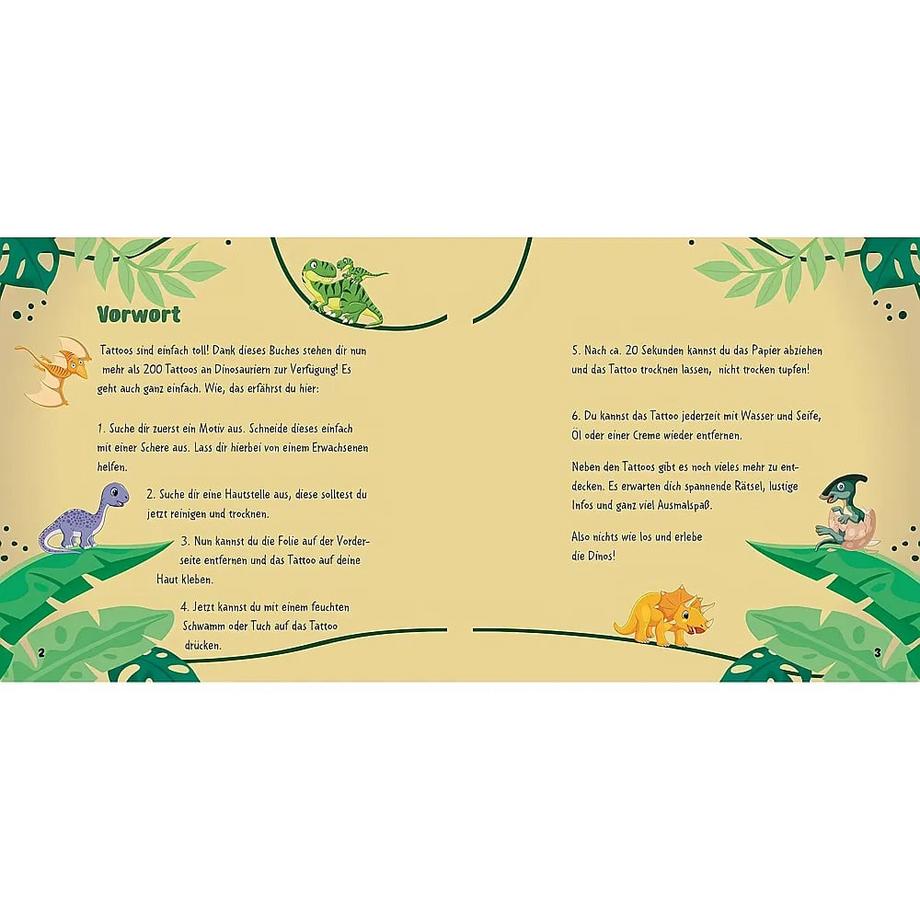 Tattoobuch Dinosaurier frechverlag Gebundene Ausgabe 