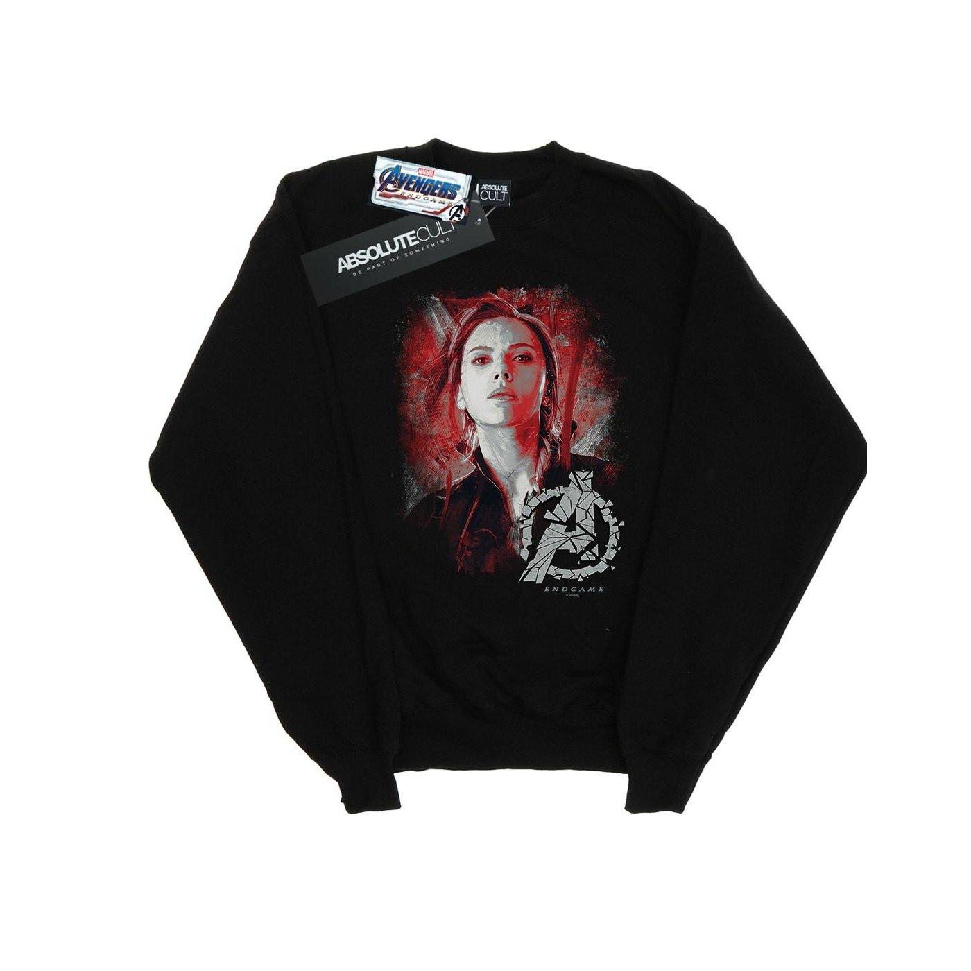 Image of Avengers Endgame Black Widow Brushed Sweatshirt Damen Schwarz XL