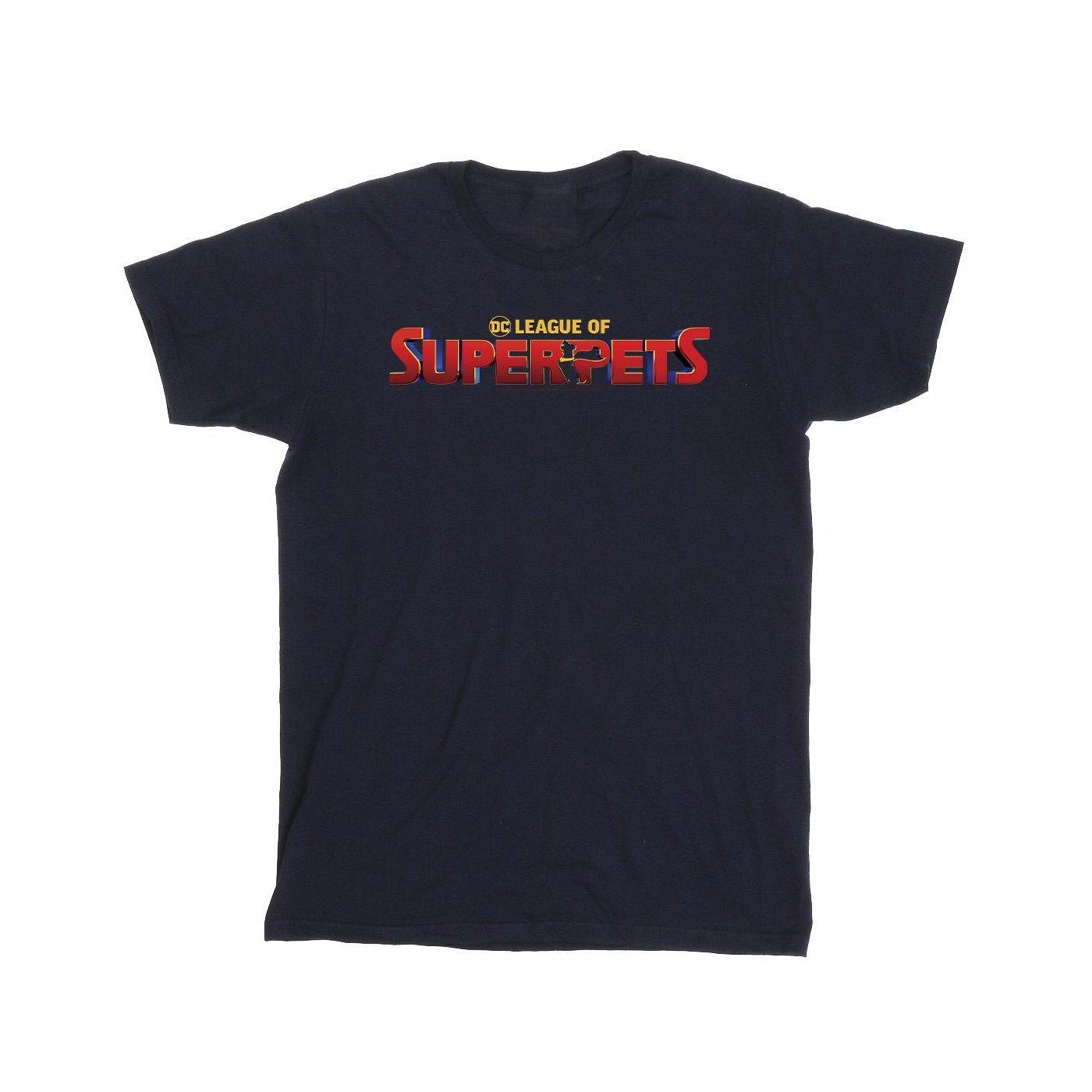 Image of Dc League Of Superpets Movie Logo Tshirt Jungen Marine 140/146