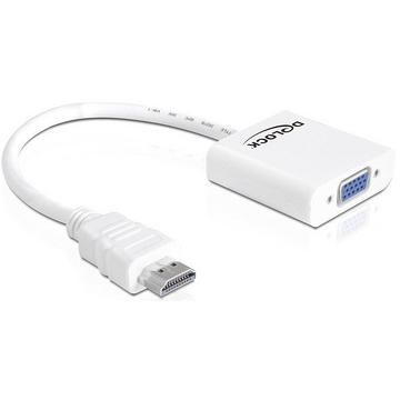 DeLOCK 65346 Videokabel-Adapter VGA (D-Sub) HDMI Typ A (Standard) Weiß