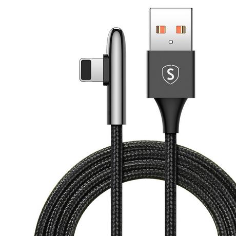 B2X  Câble de jeu USB vers Lightning, 2 m, 2,4 A, noir 