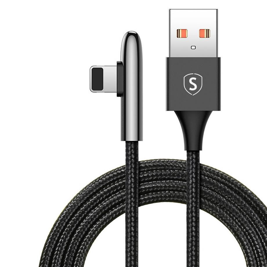 USB-auf-Lightning-Gaming-Kabel, 2 m, 2,4 A, – Schwarz