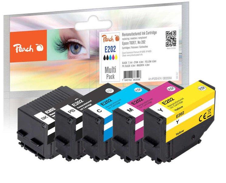 Peach  Tinte Epson Nr. 202 Black, Photoblack, Cyan, Magenta, Yellow 