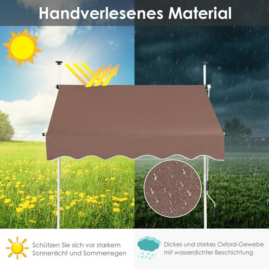 Northix Einziehbare UV-beständige Markise  