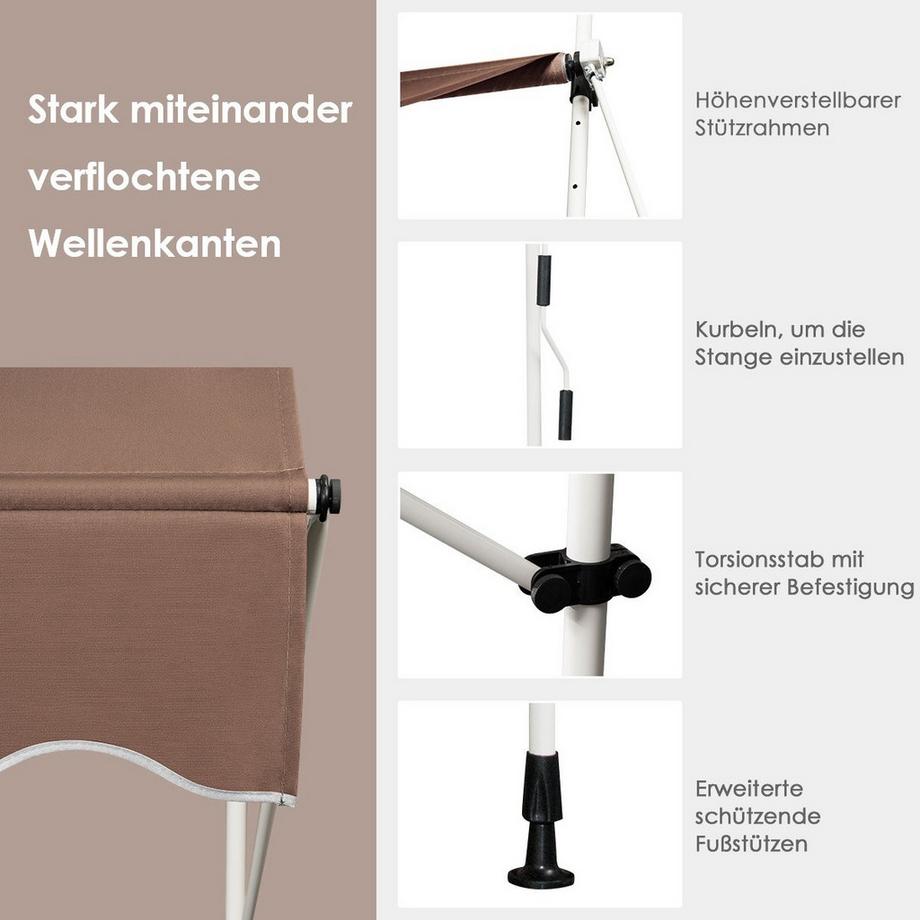 Northix Einziehbare UV-beständige Markise  