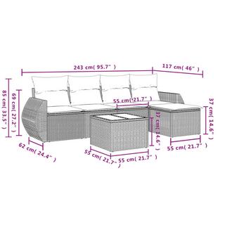 VidaXL Garten sofagarnitur poly-rattan  