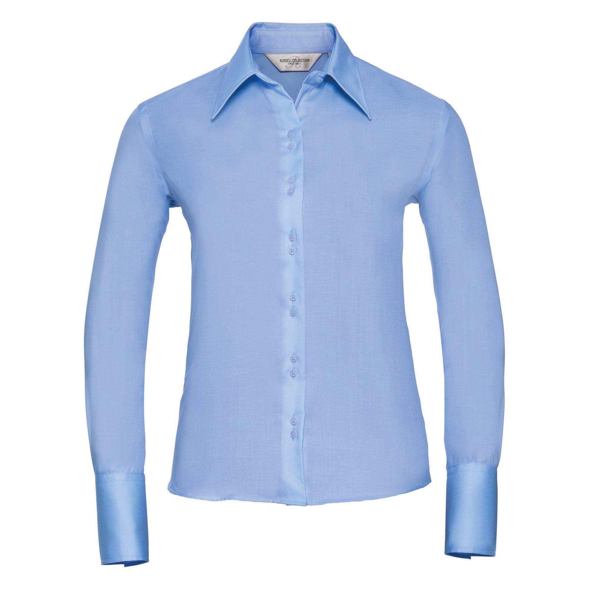 Image of Collection Bluse, Langarm, Bügelfrei Damen Himmelblau XXL