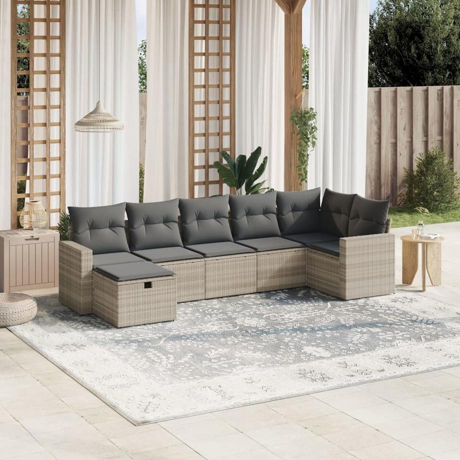 VidaXL set divano da giardino Polirattan  