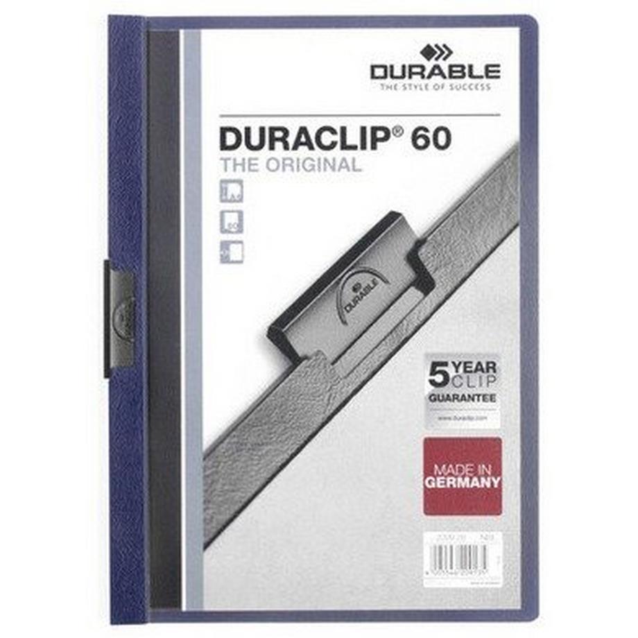 DURABLE DURABLE Klemmhefter DURACLIP 60 2209/28 für 60 Blatt A4 nachtblau  