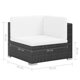 VidaXL Garten-sofagarnitur poly-rattan  