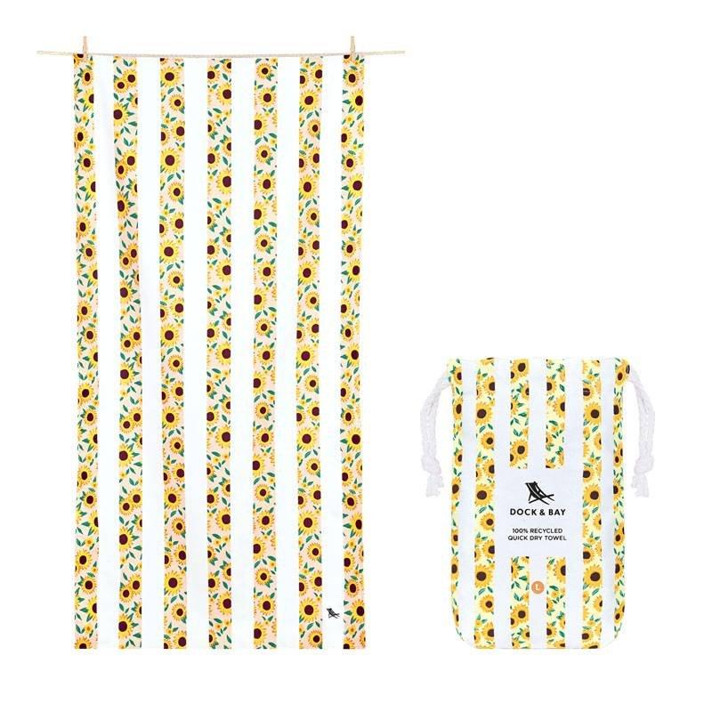 Dock&Bay Towel FLOWER POWER L Sunny Sunflower  