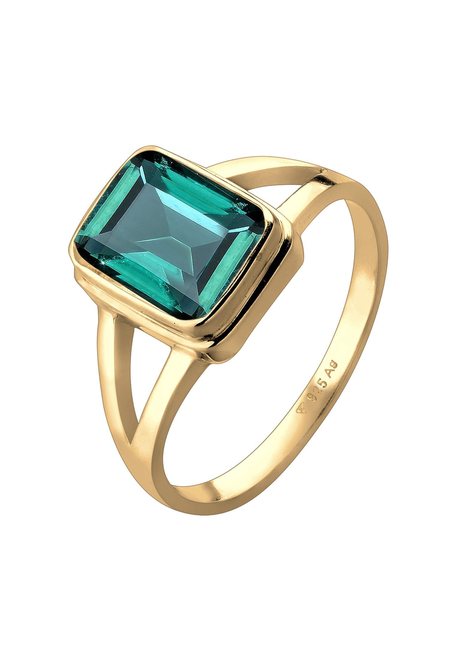Image of Ring Solitär Quarz Damen Gold 56mm