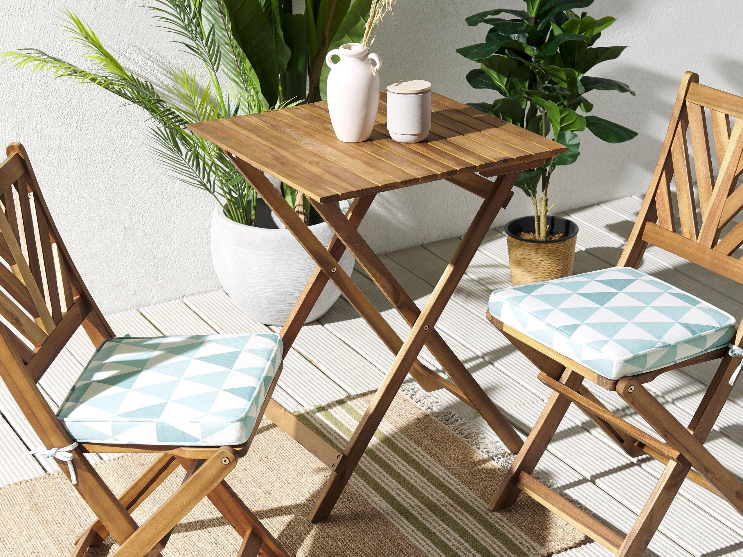 Beliani Lot de 2 coussins pour chaises de jardin en Polyester Moderne TERNI  