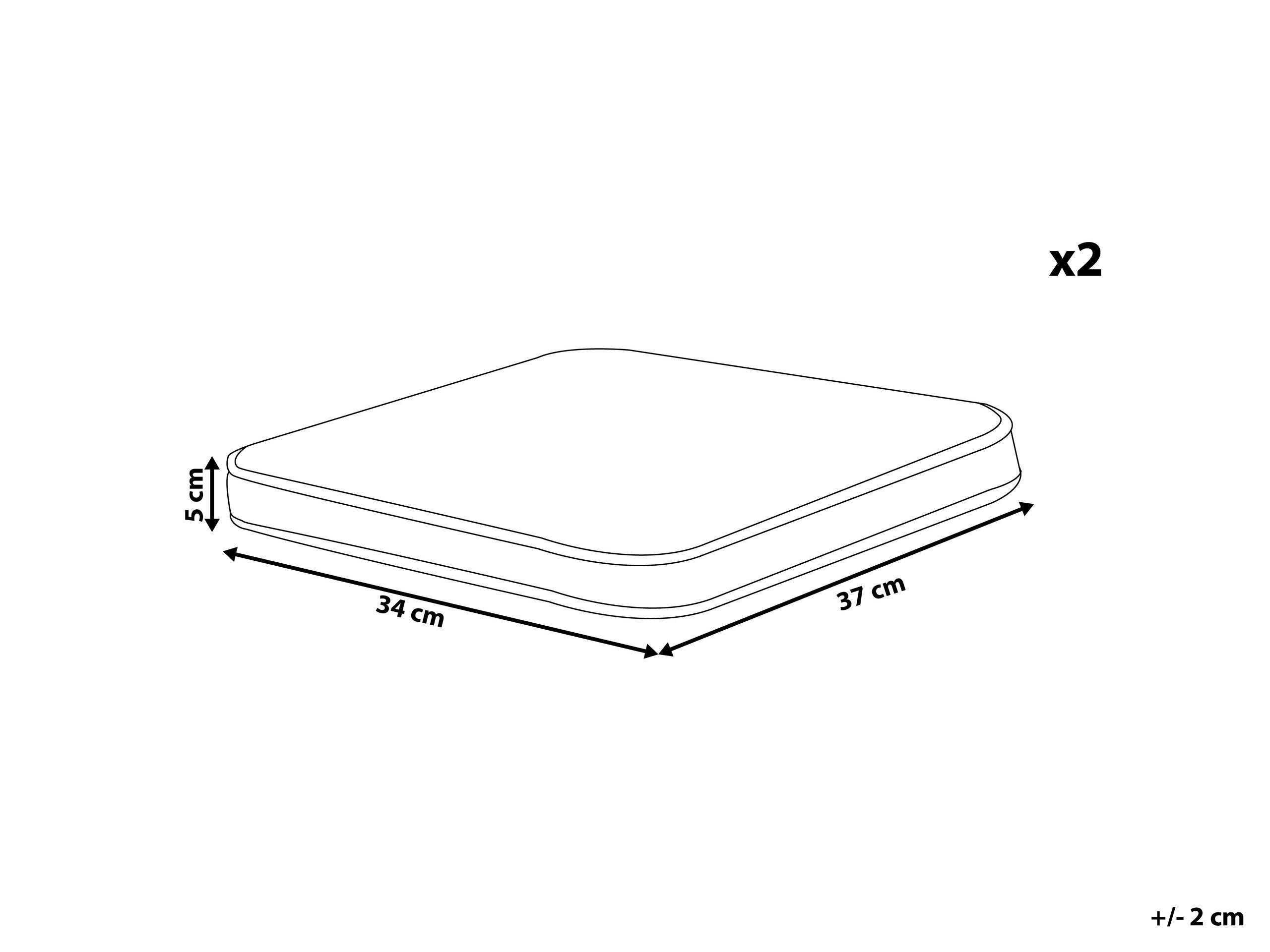 Beliani Set mit 2 Sitzkissen aus Polyester Modern TERNI  