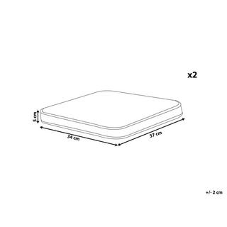 Beliani Set di 2 cuscini da seduta en Poliestere Moderno TERNI  