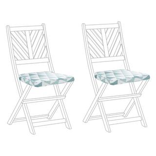 Beliani Lot de 2 coussins pour chaises de jardin en Polyester Moderne TERNI  