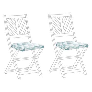 Lot de 2 coussins pour chaises de jardin en Polyester Moderne TERNI