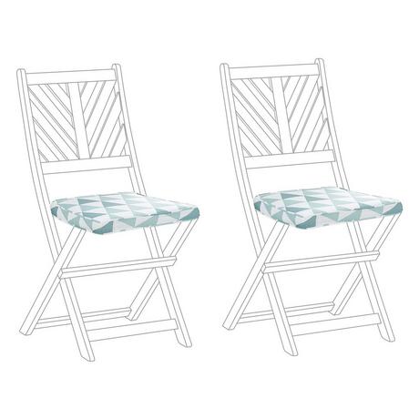 Beliani Lot de 2 coussins pour chaises de jardin en Polyester Moderne TERNI  