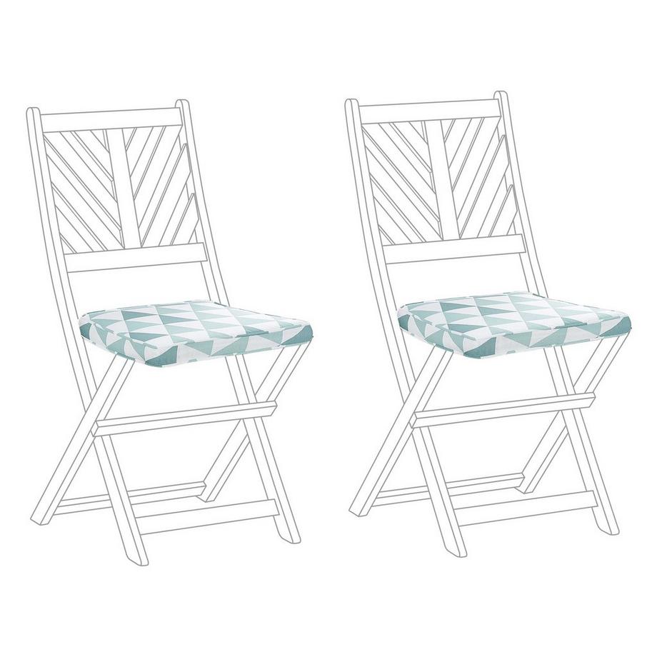 Beliani Set di 2 cuscini per sedie en Poliestere Moderno TERNI  