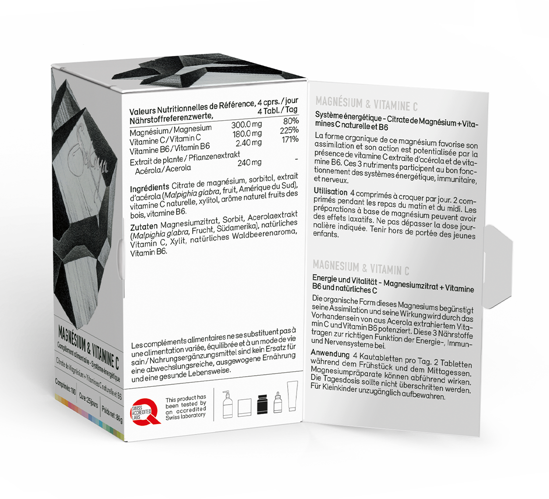 Sekoya Swiss  Magnesium & Vitamin C | Eine wirkungsvolle 2-in-1 Formel 