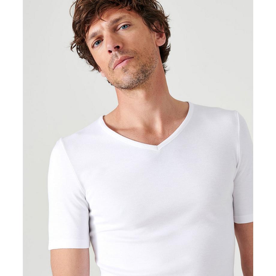 Damart V-Ausschnitt Kurzarm T-Shirt Wärmegrad Medium 3  