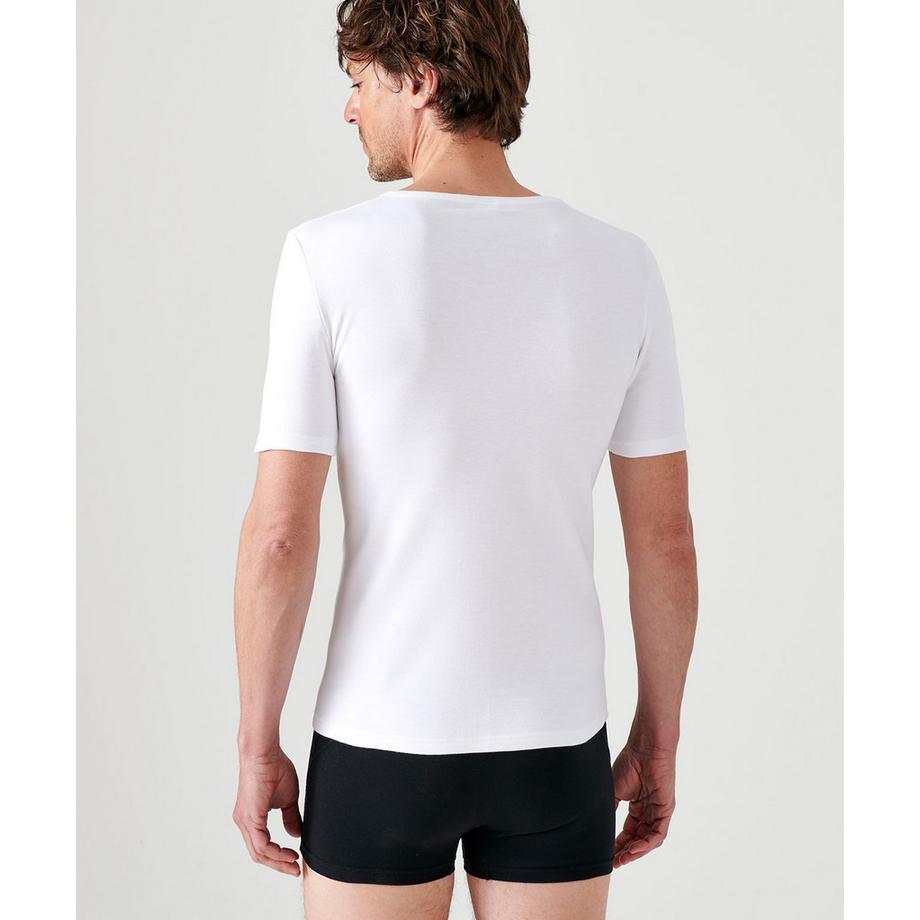 Damart V-Ausschnitt Kurzarm T-Shirt Wärmegrad Medium 3  