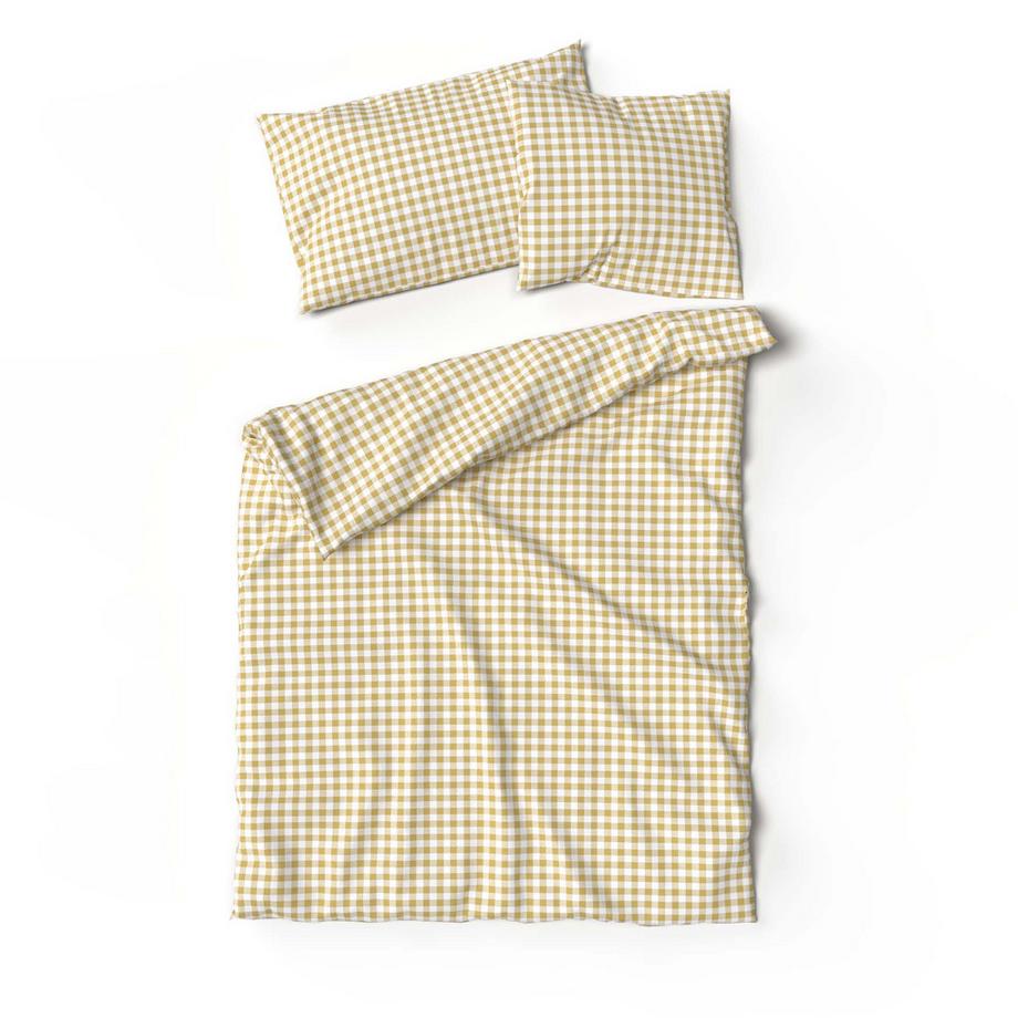 Lotus Bettwaren Lotus Renforcé Kölsch Gelb Gingham Duvetbezug  