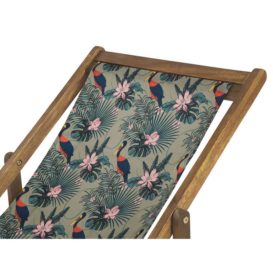 Beliani Lot de 2 chiliennes pliantes en Tissu Moderne ANZIO  