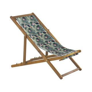 Beliani Lot de 2 chiliennes pliantes en Tissu Moderne ANZIO  