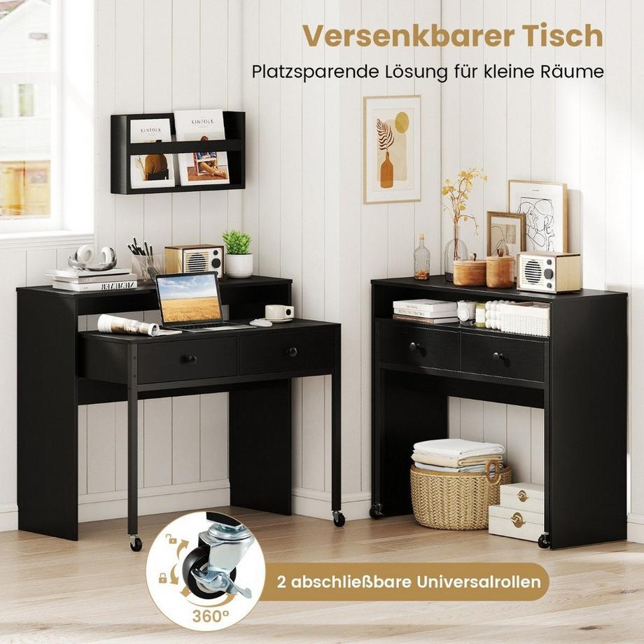 Northix Scrivania espandibile con cassetti  