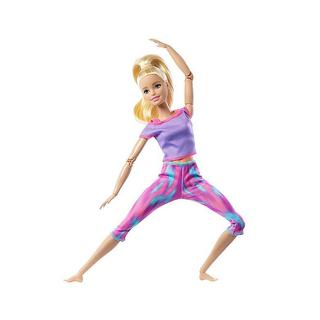 Barbie  Made to Move Puppe im lila Yoga Outfit Blond 