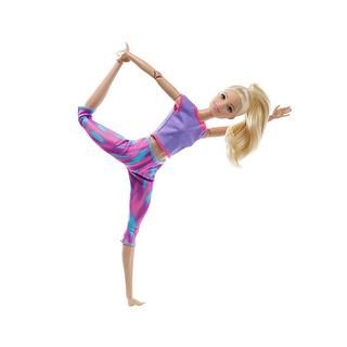 Barbie  Made to Move Puppe im lila Yoga Outfit Blond 