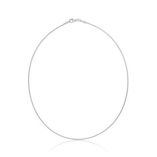 MUAU Schmuck  Collier Omega Glied Weissgold 750, 1.8mm, 40cm 