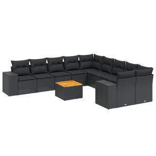 VidaXL set divano da giardino Polirattan  