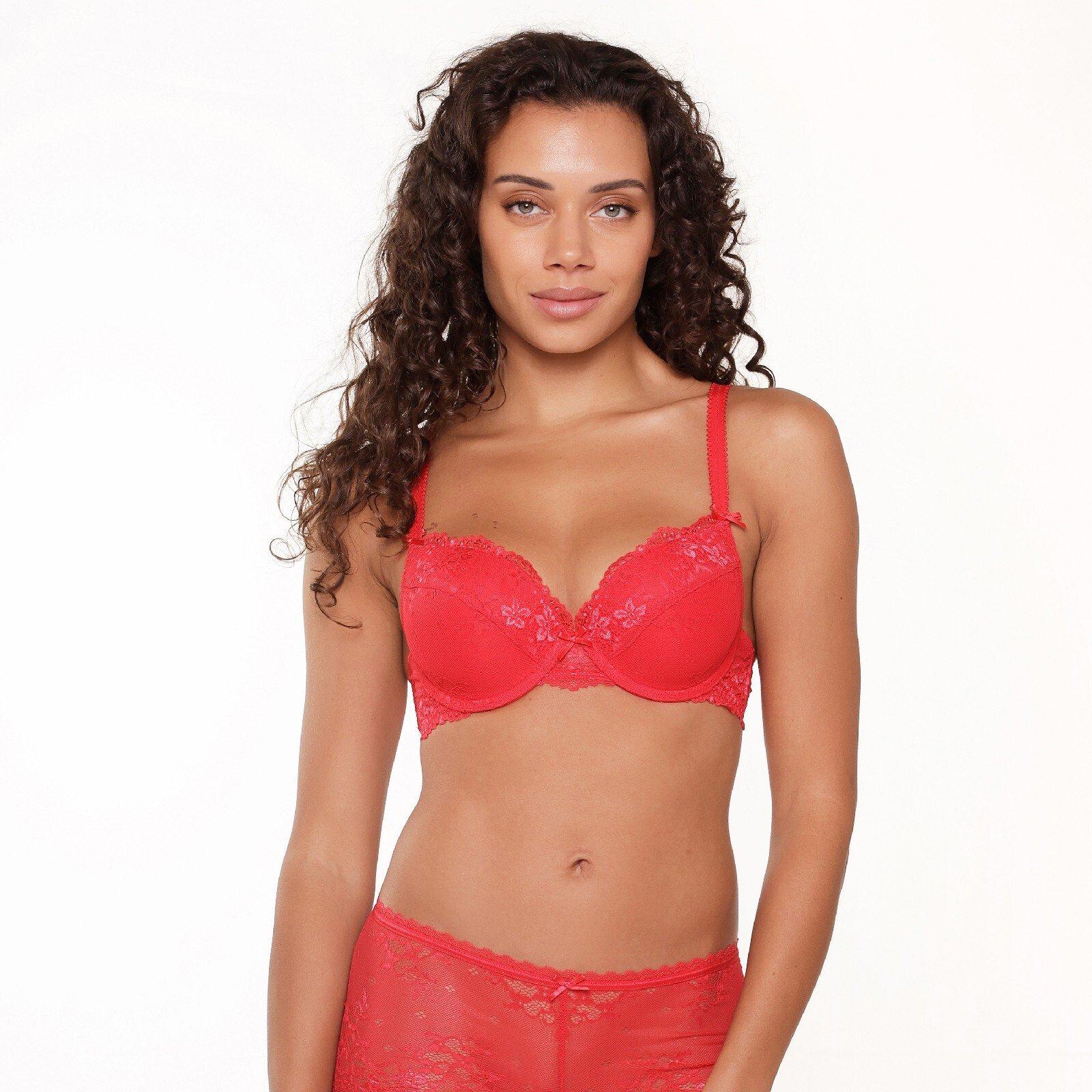 Image of Push Up Bh Damen Rot Bunt B/80