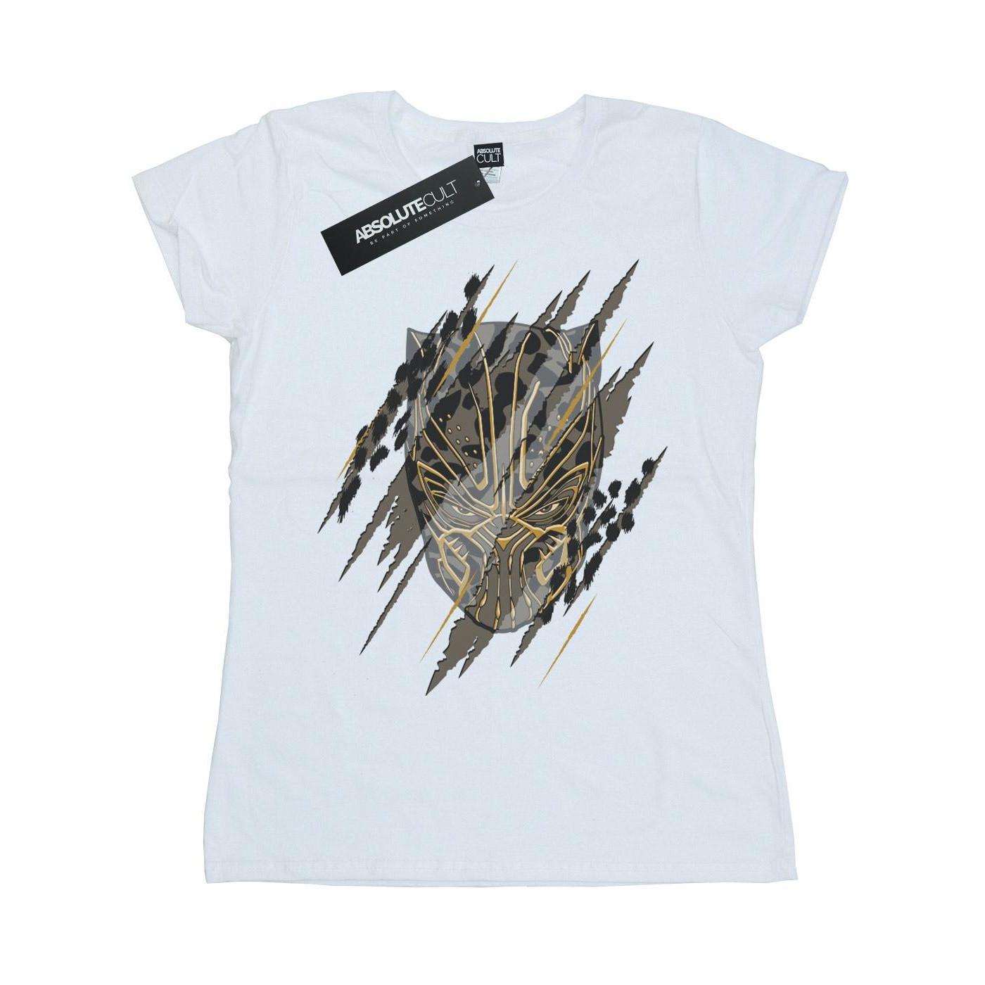 Image of Black Panther Gold Head Tshirt Damen Weiss S