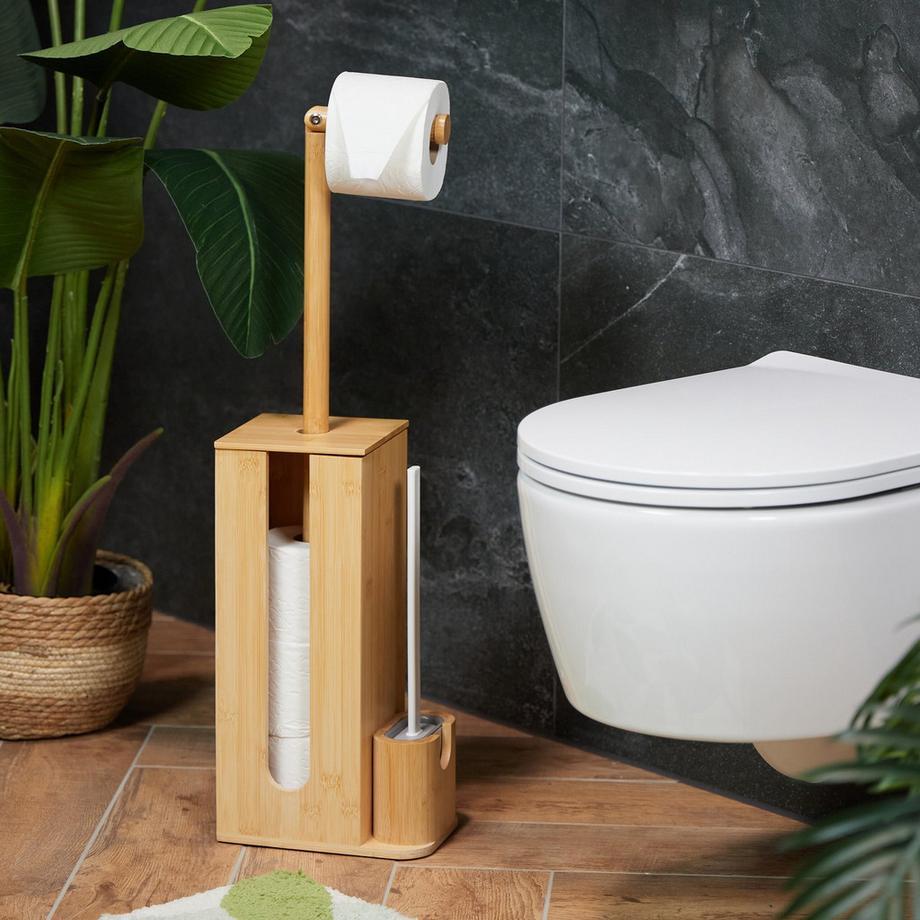 Northix Set da toilette in bambù e plastica  