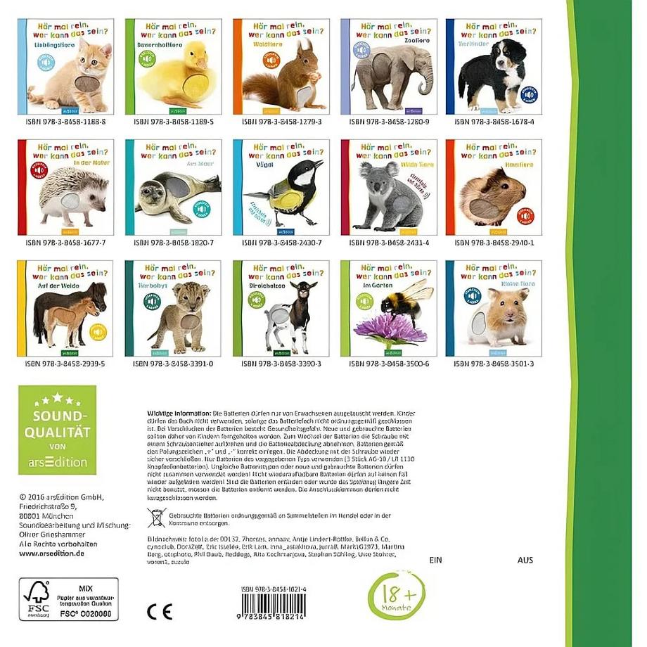 Hör mal rein, wer kann das sein? - Streicheltiere Kein Autor Gebundene Ausgabe 