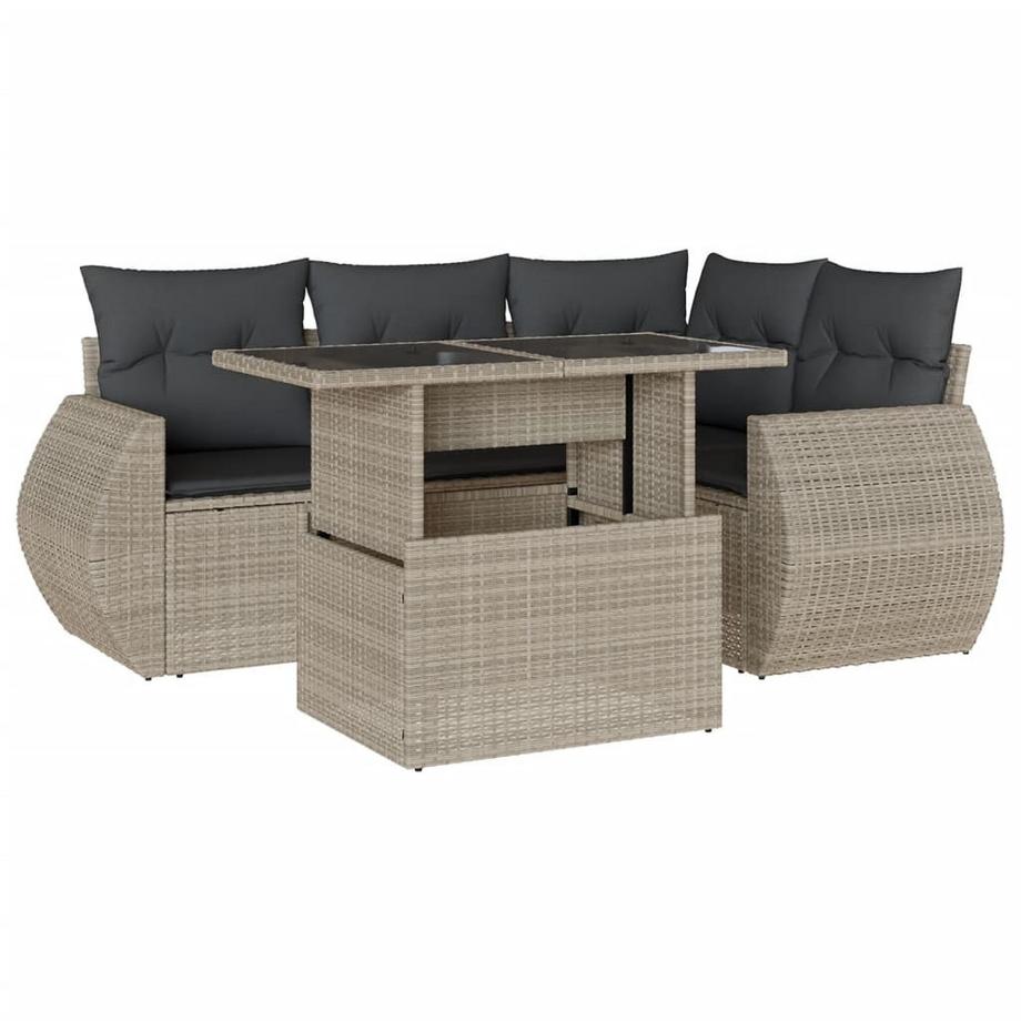 set divano da giardino Polirattan
