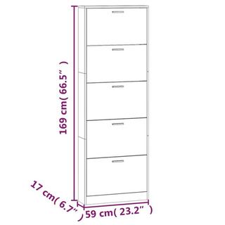 VidaXL scarpiera Legno multistrato  