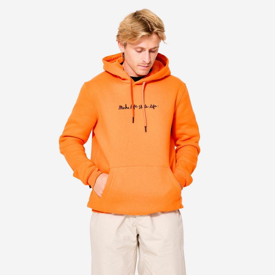 DECATHLON  Felpa con cappuccio HD500 unisex stampa taglio ampio cotone poliestere 