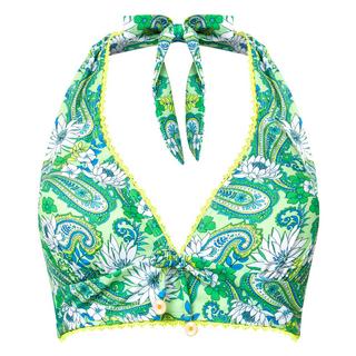 Joe Browns  Bikinioberteil mit hellem Blumenmuster und tiefem Ausschnitt 