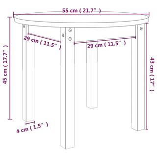 VidaXL Table basse bois  