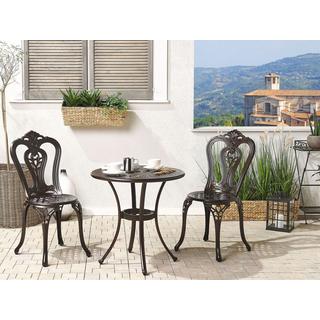 Beliani Bistro Set aus Aluminium Retro BOVINO  