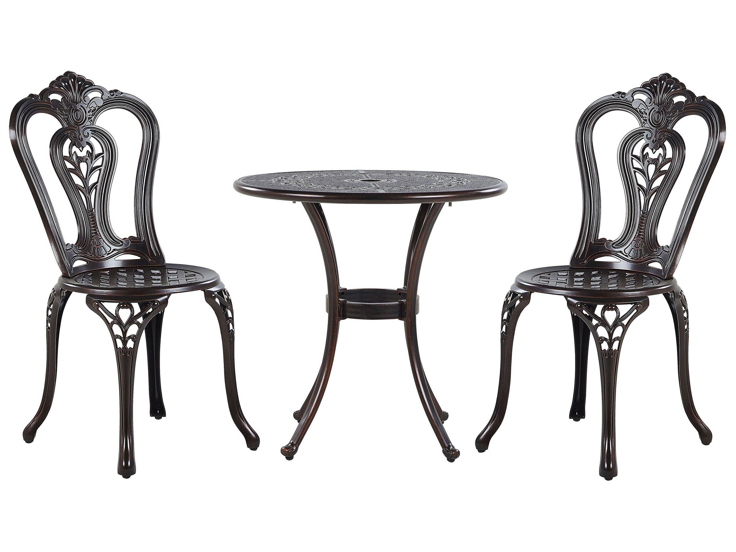 Beliani Bistro Set aus Aluminium Retro BOVINO  