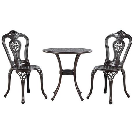 Beliani Bistro Set aus Aluminium Retro BOVINO  